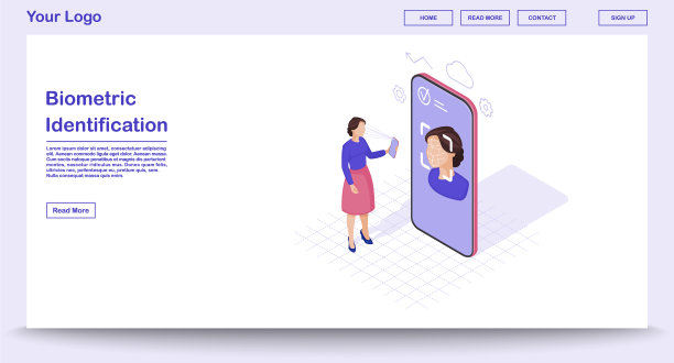 生物识别网页模板图片下载