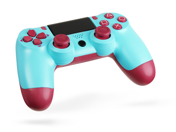 视频游戏的手柄隔离在白色背景图片下载