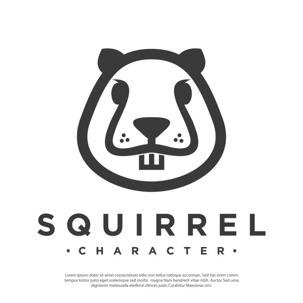 极简的松鼠角色标识图片下载