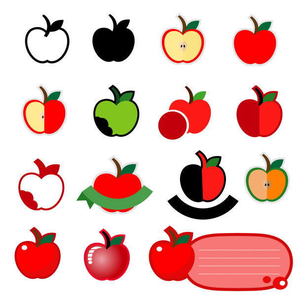 苹果图标设置标志设计的白色背景图片下载