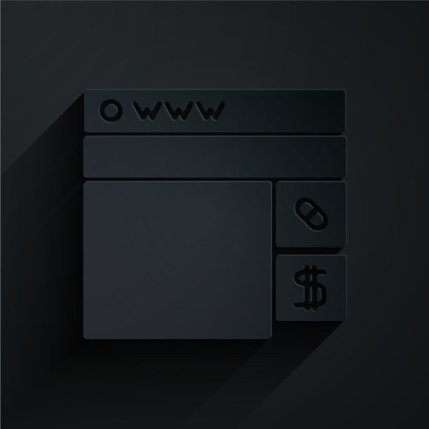 剪纸买药在线图标孤立上图片下载