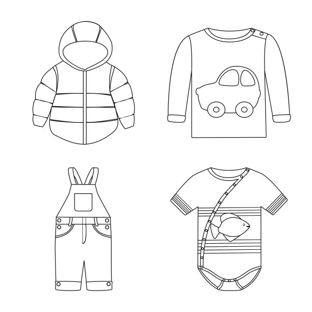 孤立物体穿戴和子标志的集合图片下载