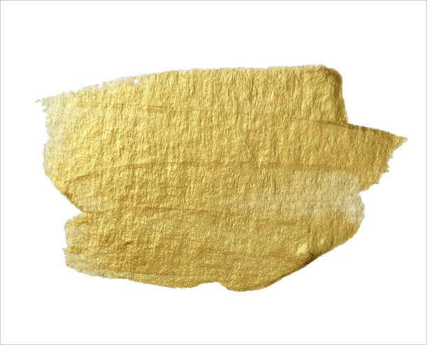 金色图案由闪亮的笔触组成。刷设计元素。图片下载