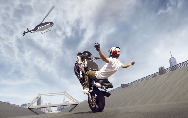 摩托特技骑。图片下载