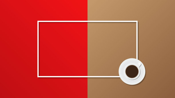 咖啡杯上的复制空间背景。矢量图图片下载