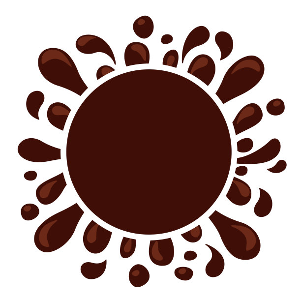 巧克力棕色飞溅blob为横幅背景，滴棕色液体飞溅，图标飞溅巧克力blob液滴，插图可可棕色液体飞溅形状，符号巧克力滴飞溅流图片下载