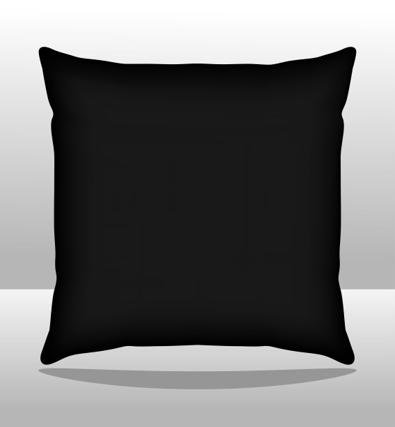 黑色方形枕头|扔枕头矢量模板图片下载
