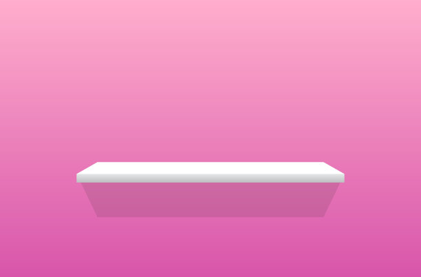 空架子的正面视图与墙壁背景概念。矢量图模板图片下载