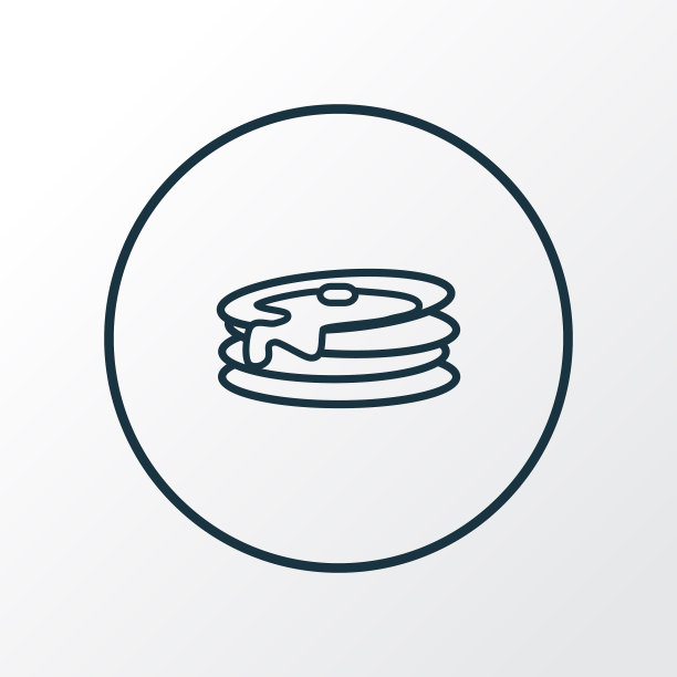 煎饼图标线符号优质孤立图片下载