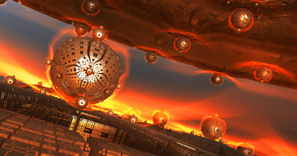 抽象背景3d炽热的行星图片下载