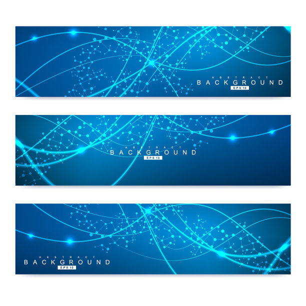 科学设置现代横幅DNA图片下载