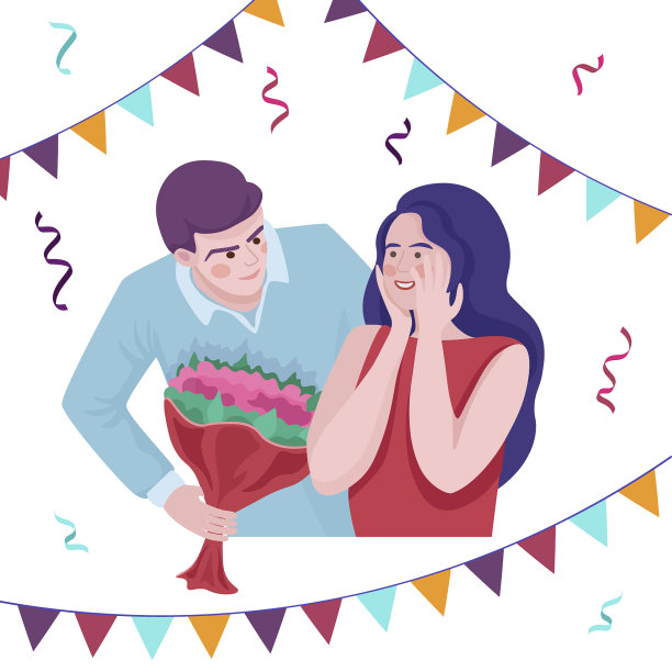 情人节快乐或生日贺卡的概念图片下载