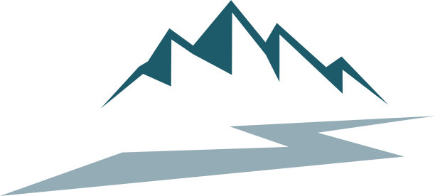 蓝山线标志模板设计eps 10图片下载