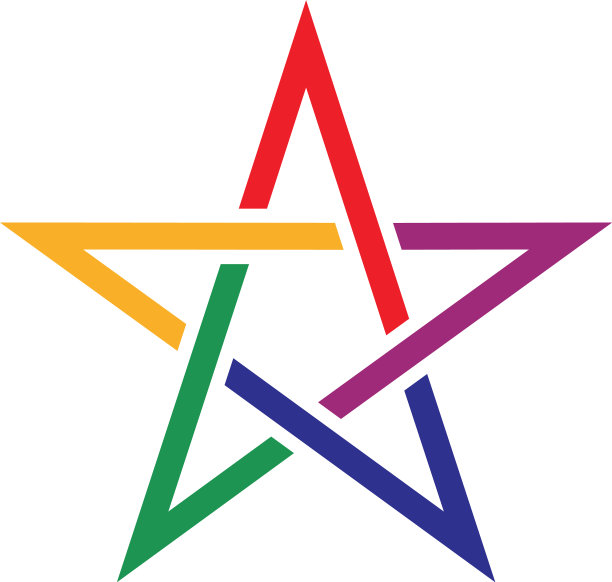 彩色明星标志模板设计eps 10图片下载