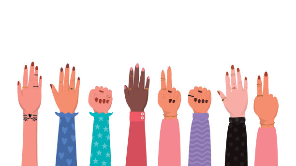 孤立女性手设计图片下载
