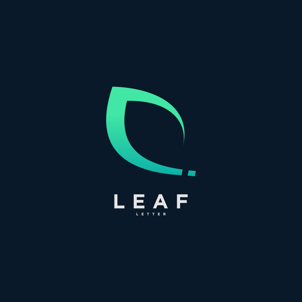 标志叶渐变色彩风格图片下载