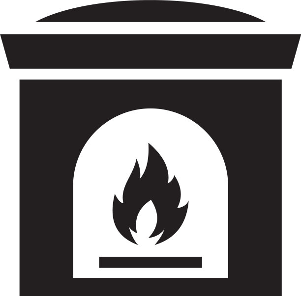 圣诞壁炉图标模板黑色的颜色图片下载