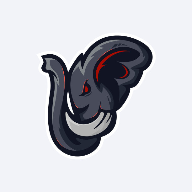 大象吉祥物运动设计图片下载