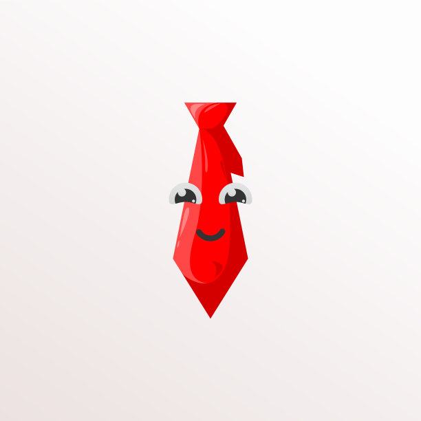 领带吉祥物表情设计图片下载