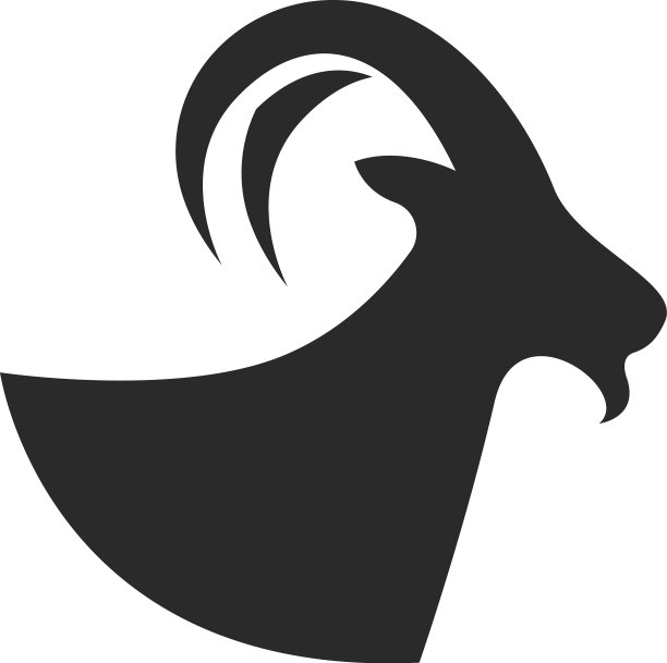 山羊标志模板图标图片下载