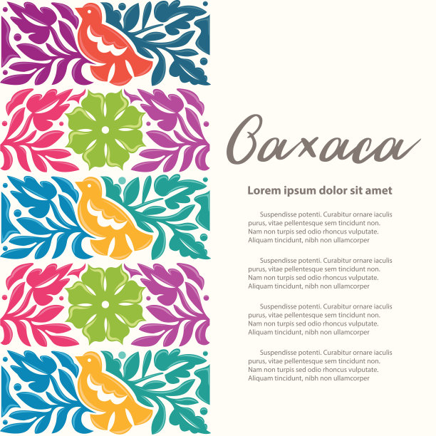 墨西哥纺织图案构图-复制空间图片下载