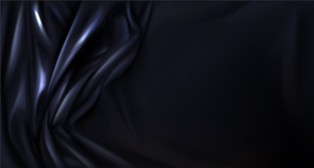 黑色丝绸乳胶折叠布背景纺织品图片下载