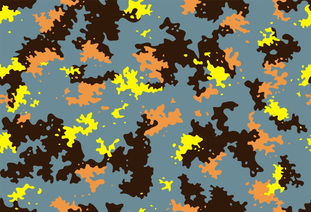 无缝的经典迷彩图案。迷彩捕鱼狩猎矢量背景。掩蔽棕色、黄色、橙色、米色、灰色、军用纹理墙纸。军队设计的织物印花图片下载