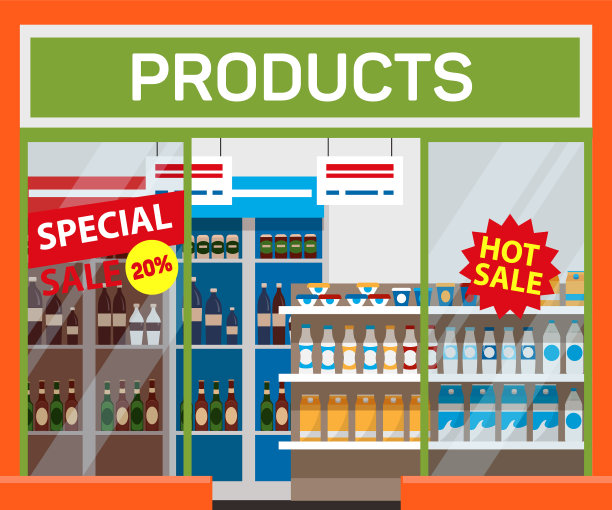 超市产品销售横幅模板图片下载