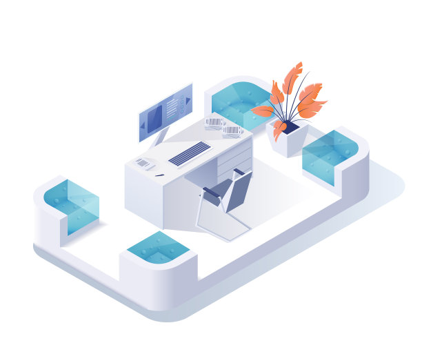 空的职场等距图片下载