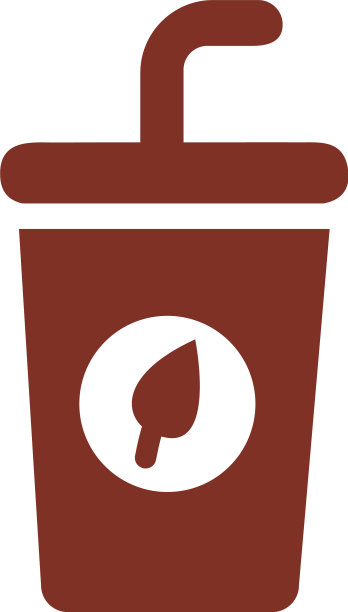 咖啡饮料在塑料容器剪影风格图片下载