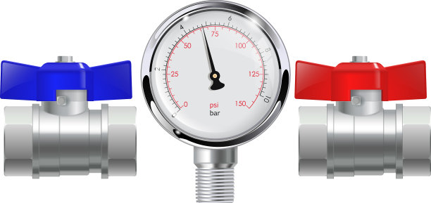 带有金属铬管接头的水龙头图片下载