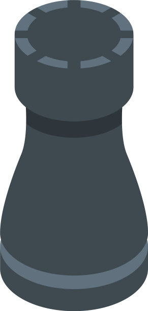 黑色象棋车图标等距风格图片下载