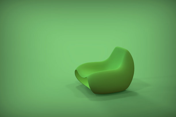 独特舒适的绿色椅子图片下载