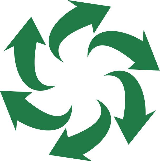 绿色箭头标志模板设计eps 10图片下载