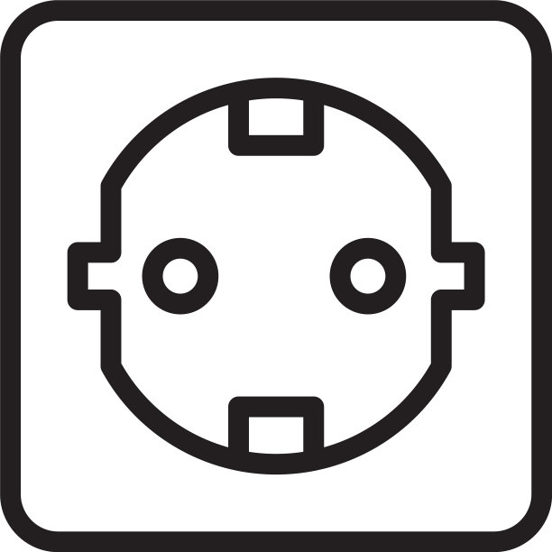 插头插座图标模板黑色可编辑图片下载