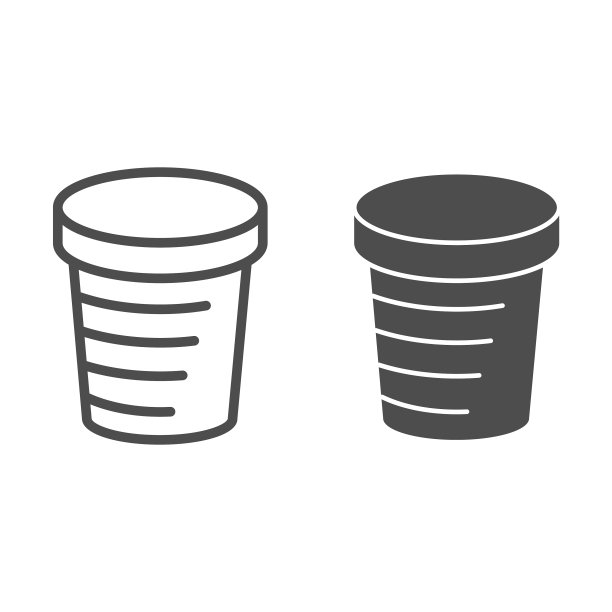 杯线和固体图标茶或咖啡茶杯图片下载