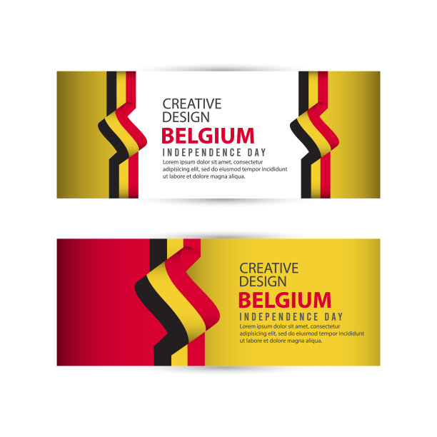 比利时独立日海报创意设计图片下载