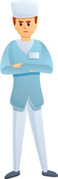 精神病院严肃医生图标卡通风格图片下载