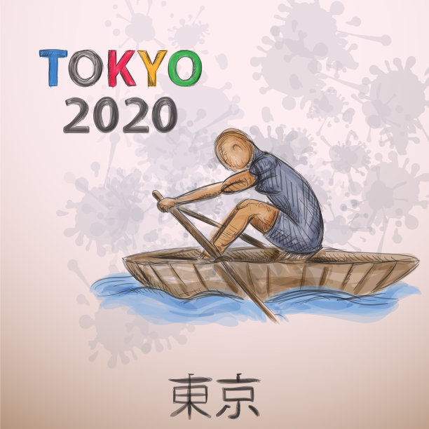 旗帜印花风格的一个颜色草图图片下载