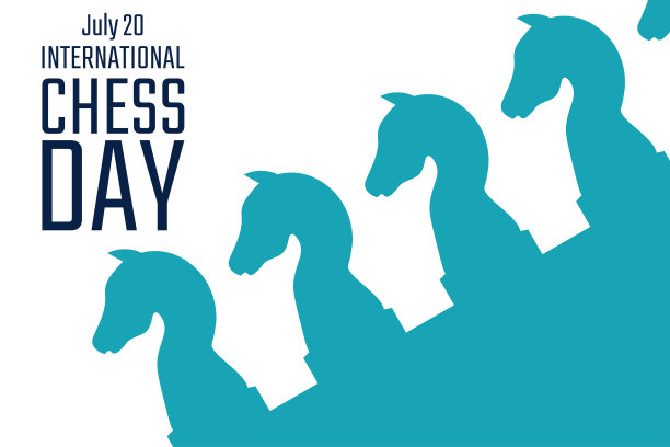 国际象棋的一天。7月20日。节日的概念。模板的背景，旗帜，卡片，海报与文字题词。向量EPS10插图。图片下载