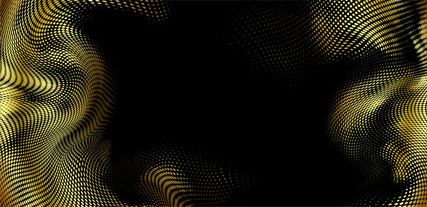 金色闪耀的假日矢量半色调图案。设计节日海报或横幅设计图片下载