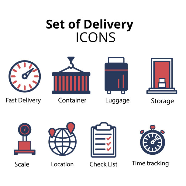 物流，交付，运输-网络图标集，矢量，图标集合_1图片下载