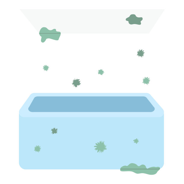 与模具浴。平放在白色背景上图片下载