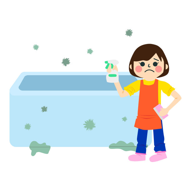 做家务的女孩。图片下载