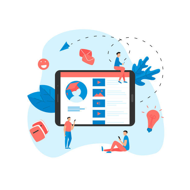 在线教育应用程序。E-learning概念。图片下载