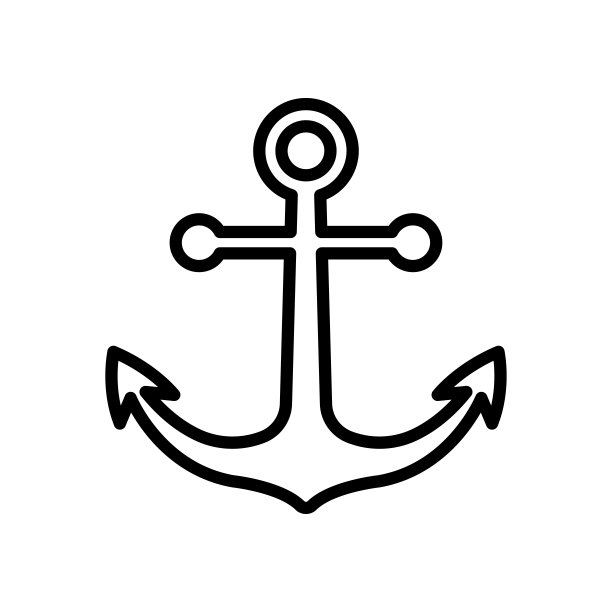 锚-航海图标矢量设计模板图片下载
