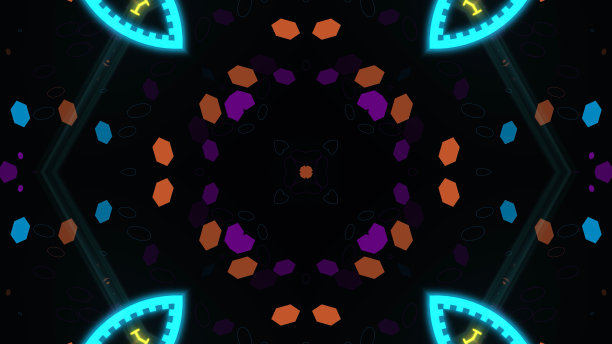 设计师万花筒背景与美丽的元素。新趋势图片下载