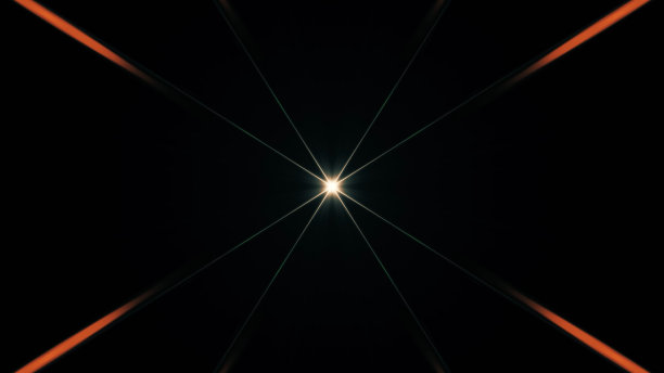 美丽的镜头光晕与光线在黑色的背景图片下载