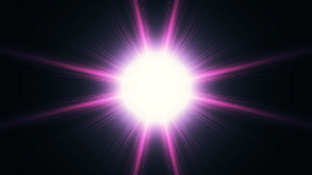 美丽的镜头光晕与光线在黑色的背景图片下载