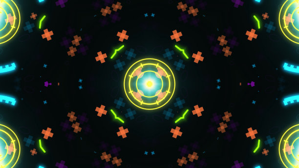 设计师万花筒背景与美丽的元素。新趋势图片下载